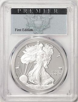 2017-S $1 Proof American Silver Eagle Coin PCGS PR70DCAM Congratulations Set Premier