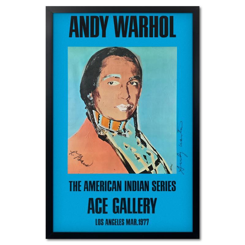 Andy Warhol (1928-1987) "The American Indian Series (Blue)" Print Poster on Paper