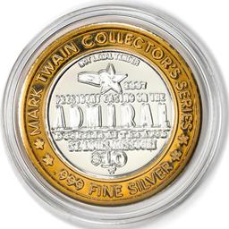 .999 Fine Silver President Casino on the Admiral $10 Limited Edition Gaming Token
