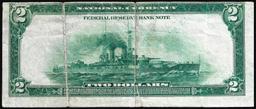 1918 $2 Battleship Federal Reserve Bank Note Cleveland