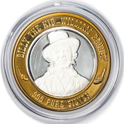 .999 Silver Billy The Kid William Bonney Limited Edition Casino Gaming Token