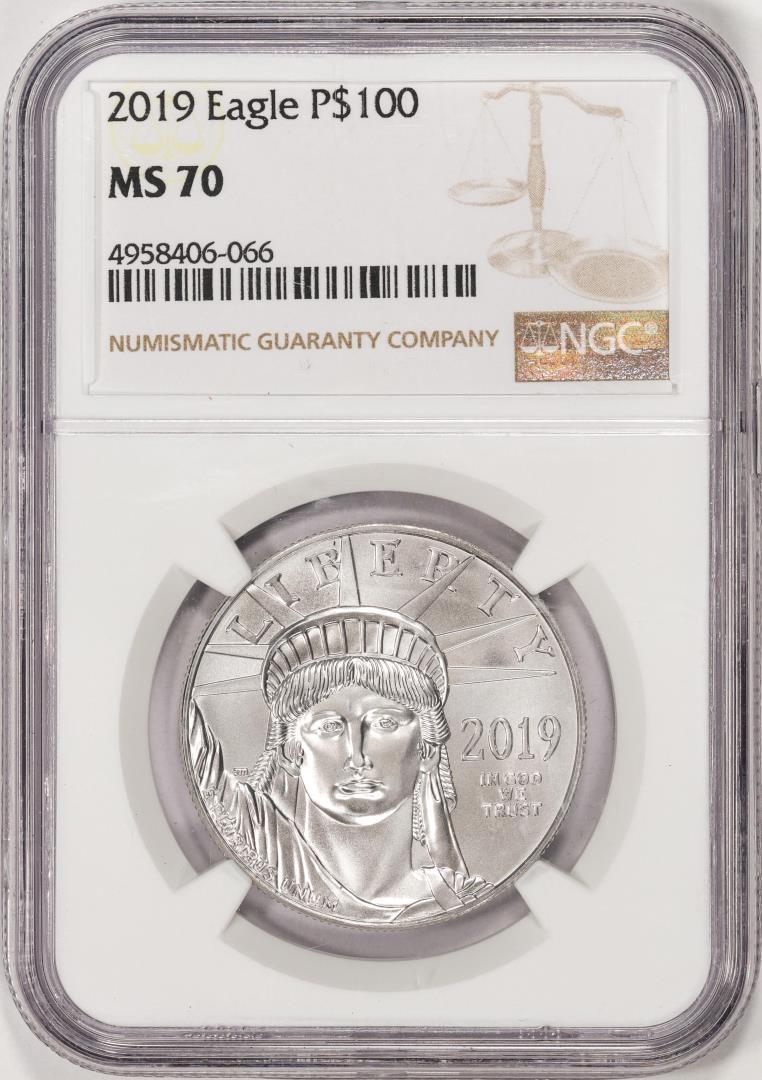 2019 $100 Platinum American Eagle Coin NGC MS70