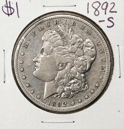 1892-S $1 Morgan Silver Dollar Coin