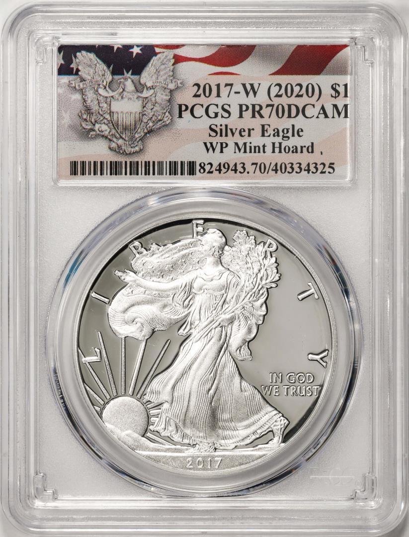 2017-W $1 Proof American Silver Eagle Coin PCGS PR70DCAM WP Mint Hoard