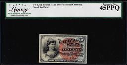 1863 4th Issue 10 Cents Fractional Currency Note Fr.1261 Legacy Extremely Fine 45PPQ