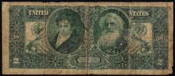 1896 $2 Educational Silver Certificate Note