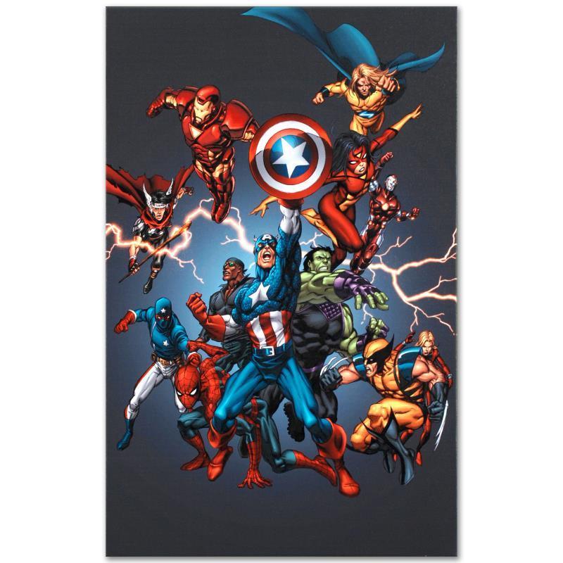 Marvel Comics "Official Handbook: Avengers 2005" Limited Edition Giclee On Canvas