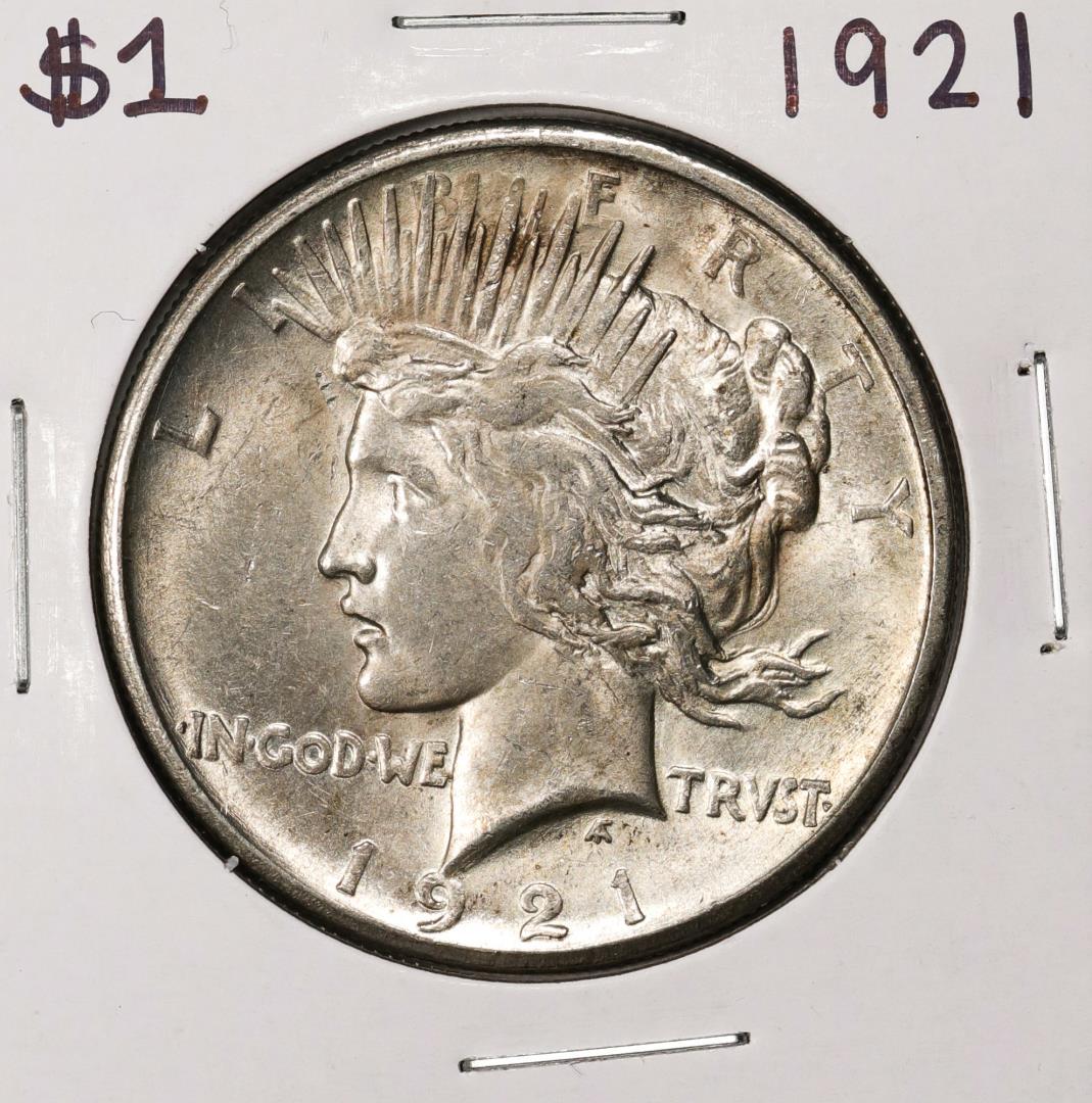 1921 $1 Peace Silver Dollar Coin