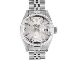 Rolex Ladies Stainless Steel Silver Index Date Wristwatch