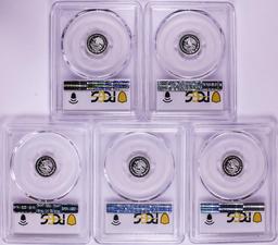 Lot of (5) 2016-Mo Mexico Proof 1/20 oz Silver Libertad Coin PCGS PR69DCAM