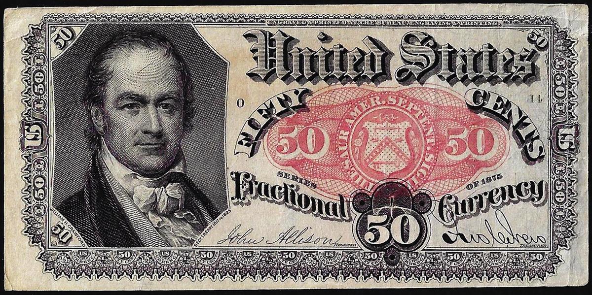 1874 Fifth Issue Fifty Cents Fractional Currency Note