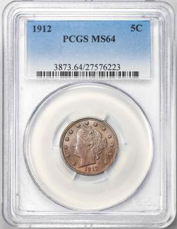 1912 Liberty V Nickel Coin PCGS MS64 Great Color