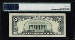 1995 $5 Federal Reserve Note Mismatched Serial Number Error Fr.1984-E PMG Very Fine 25