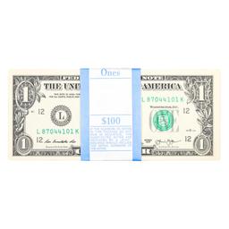 Pack of (100) Consecutive 2013 $1 Federal Reserve Notes San Francisco