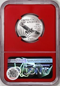 2003 $50 American Platinum Eagle Coin NGCX Mint State 9.9 VaultBox Red Core Series 2