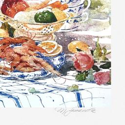 Marilyn Simandle "Late Brunch" Limited Edition Serigraph on Paper