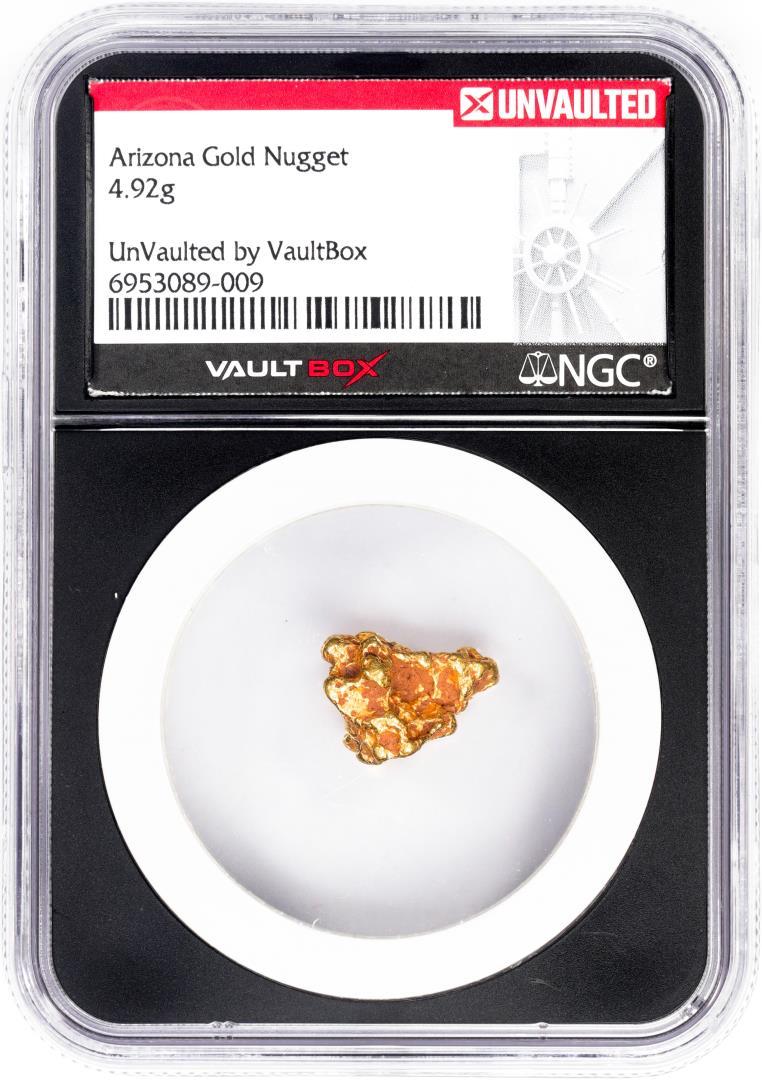 4.92 Gram Arizona Gold Nugget NGC Vaultbox Unvaulted