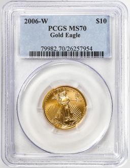 2006-W $10 Burnished American Gold Eagle Coin PCGS MS70