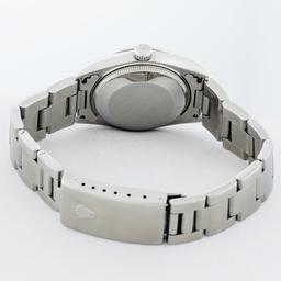 Rolex Ladies Midsize Stainless Steel Blue Roman Datejust Wristwatch