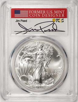 2020-(S) $1 American Silver Eagle Coin PCGS MS70 FDOI S.F. Mint Jim Peed Signature