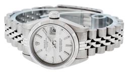 Rolex Ladies Stainless Steel Silver Index Datejust Wristwatch