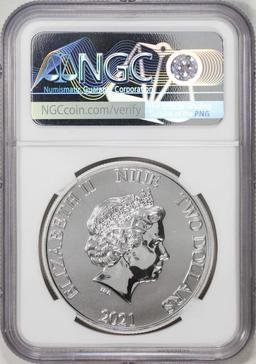 2020 Niue $2 Disney Lion King Hakuna Matata Silver Coin NGC MS69
