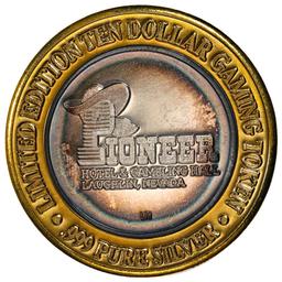 .999 Fine Silver Pioneer Laughlin, Nevada $10 Limited Edition Gaming Token