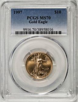 1997 $10 American Gold Eagle Coin PCGS MS70