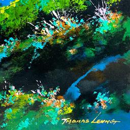 Thomas Leung "Creek" Original Acrylic on Board