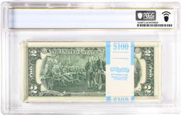 Pack of 1976 $2 Federal Reserve Notes San Francisco Fr.1935-L PCGS Choice UNC 64