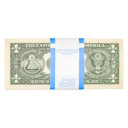 Pack of (100) Consecutive 2013 $1 Federal Reserve Notes San Francisco