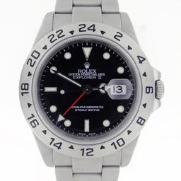 Rolex Mens Stainless Steel Explorer II Wristwatch