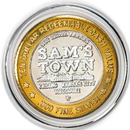.999 Fine Silver Sam's Town Casino Kansas City $10 Limited Edition Gaming Token