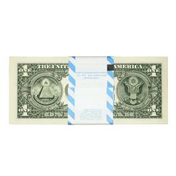 Pack of (100) Consecutive 2017A $1 Federal Reserve Star Notes New York