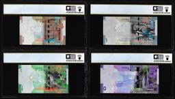 Lot of 2014 Kuwait 1/4, 1/2, 1 & 5 Dinar Notes PCGS Gem Uncirculated 66PPQ