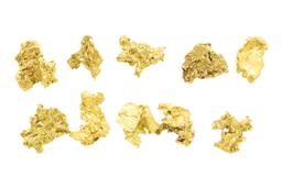 Lot of Mexico Gold Nuggets 3.43 Grams Total Weight