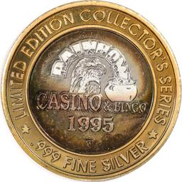.999 Fine Silver Rainbow Casino & Bingo $10 Limited Edition Gaming Token