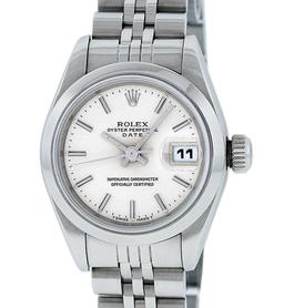 Rolex Ladies Stainless Steel Silver Index Datejust Wristwatch