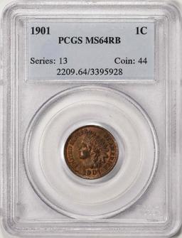 1901 Indian Head Cent Coin PCGS MS64RB