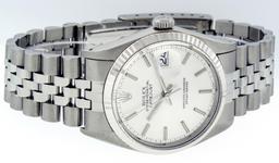 Rolex Mens Stainless Steel Silver Index Datejust Wristwatch