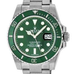 Rolex Mens Stainless Steel "Hulk" Submariner Wristwatch