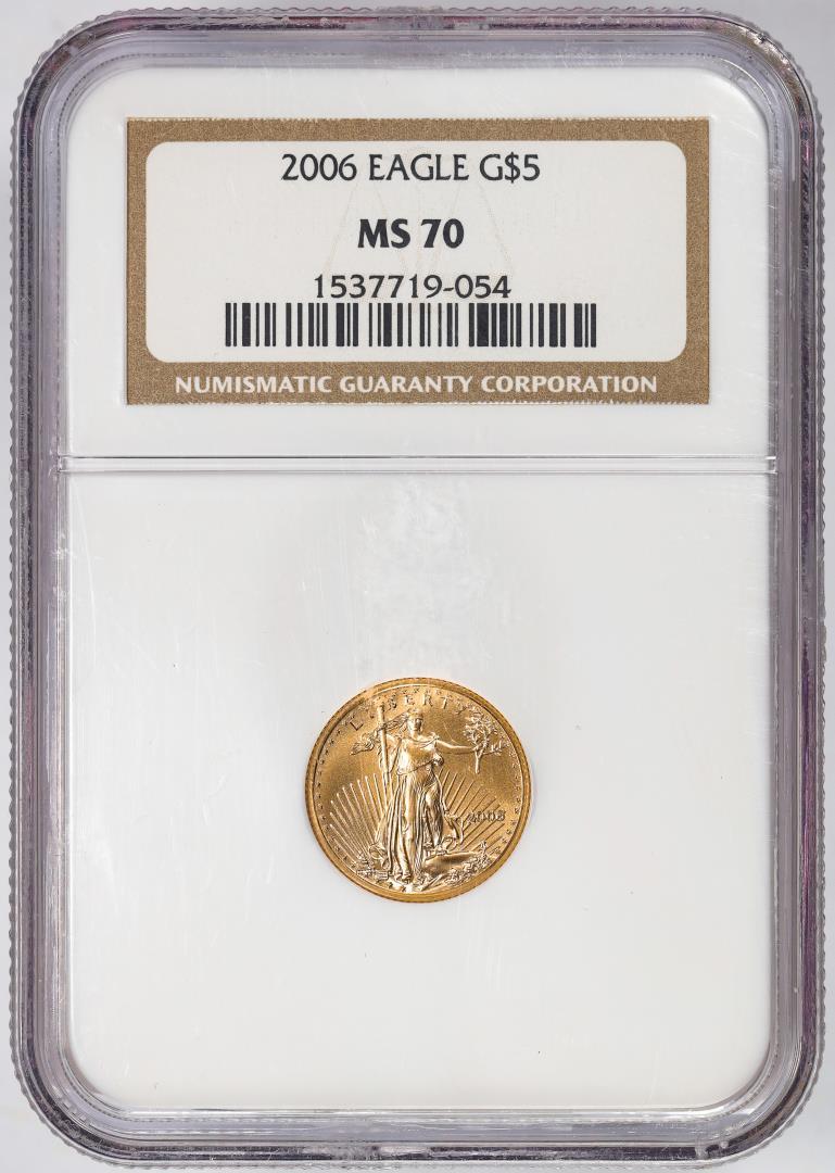 2006 $5 American Gold Eagle Coin NGC MS70