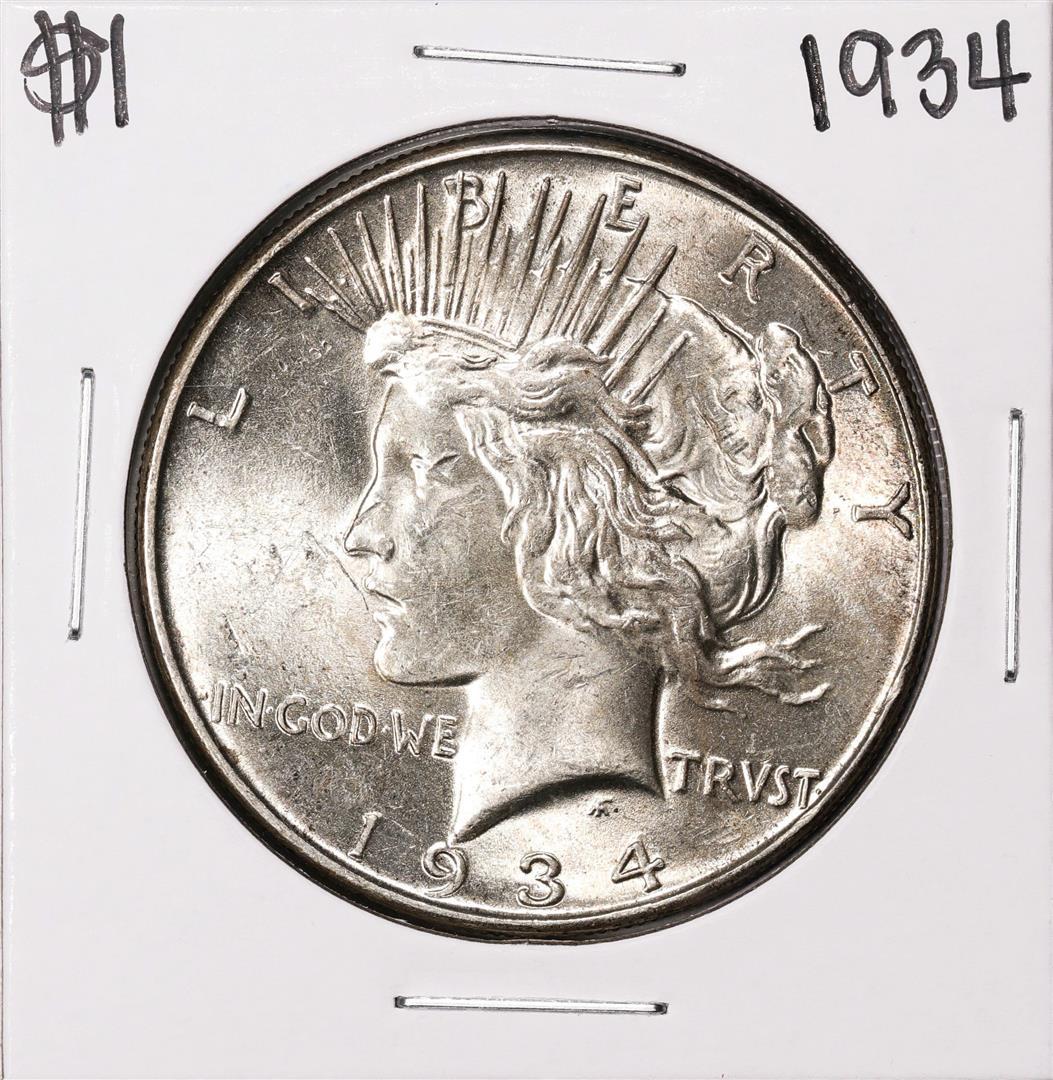 1934 $1 Peace Silver Dollar Coin