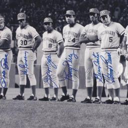 "Big Red Machine Line-Up" Lithograph Signed by the Big Red Machine's Starting Eight