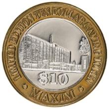 .999 Silver Maxim Hotel & Casino Las Vegas, Nevada $10 Limited Edition Gaming Token