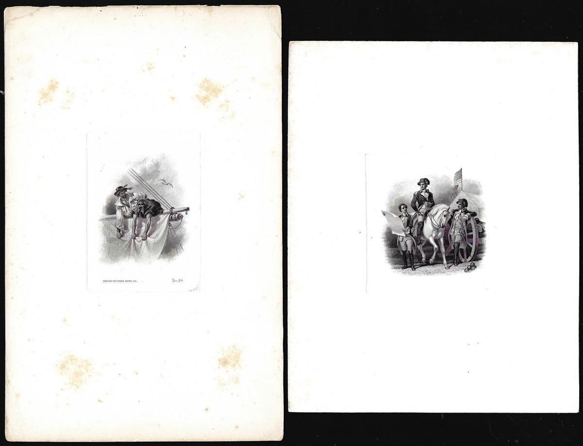 Lot of (2) 1800's Vignette from Original Proof Plates