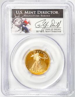 2011-W $10 Proof American Gold Eagle Coin PCGS PR70DCAM Philip Diehl Signature