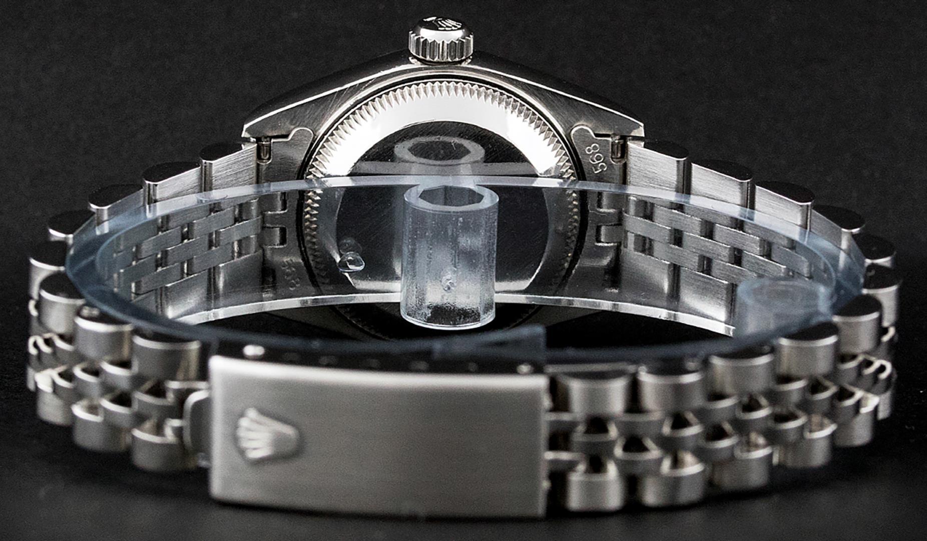 Rolex Ladies Stainless Steel Silver Index Datejust Wristwatch