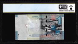 2014 Kuwait 1 Dinar Note Pick# 31a PCGS Superb Gem Uncirculated 68PPQ