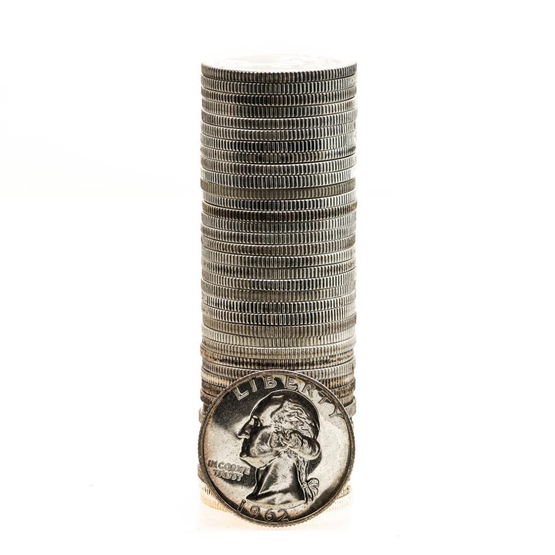 Roll of (40) Proof 1962 Washington Quarter Coins